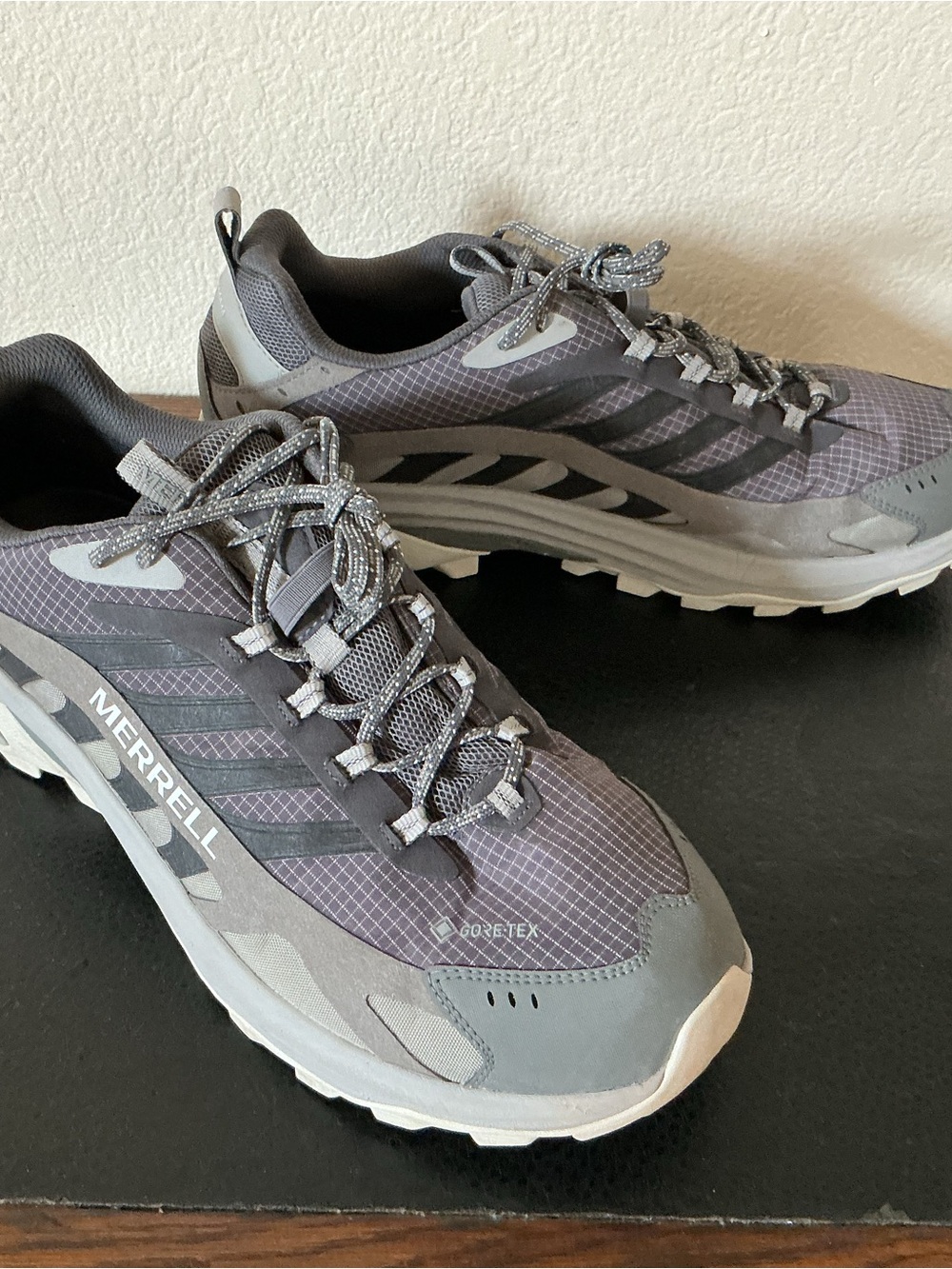 Merrell Men Moab Speed 2 Gray Gore-Tex Hiking Boot J037515W Size 14W